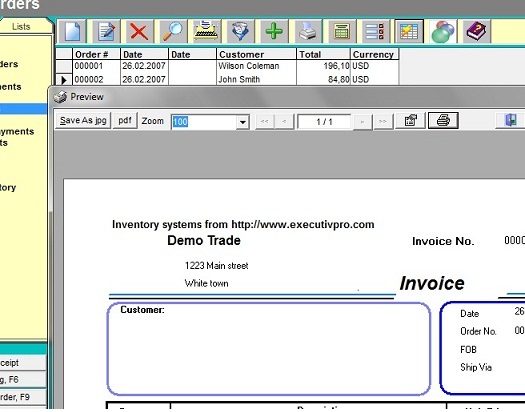 Print invoice